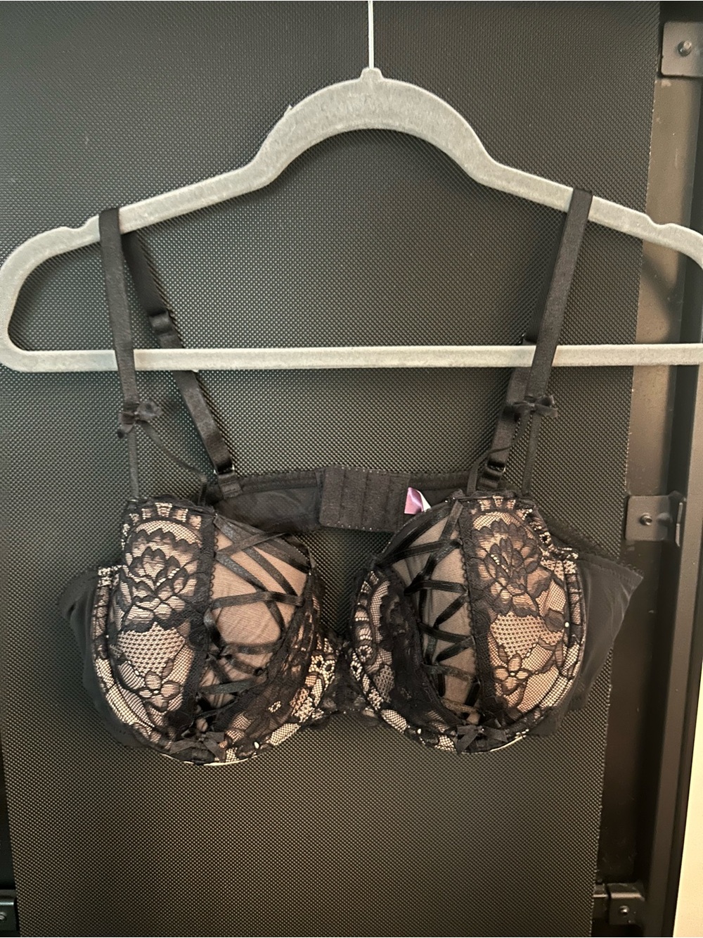 Adore Me Black Lace Bra 38C